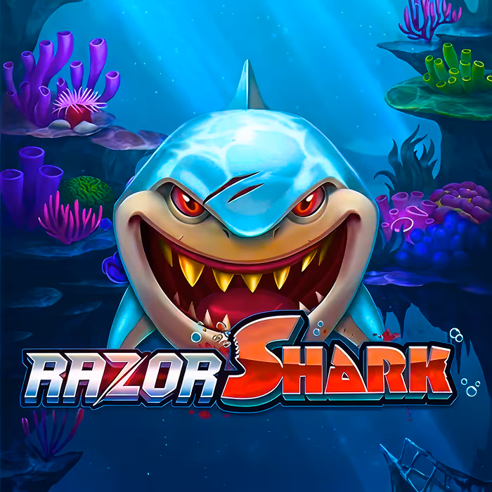 Razor Shark underwater slot with mystery stacks and shark features